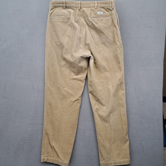 Vintage Polo Ralph Lauren Mens 36x34 Corduroy Pleated Pants Tan Y2K 90s - Picture 11 of 14